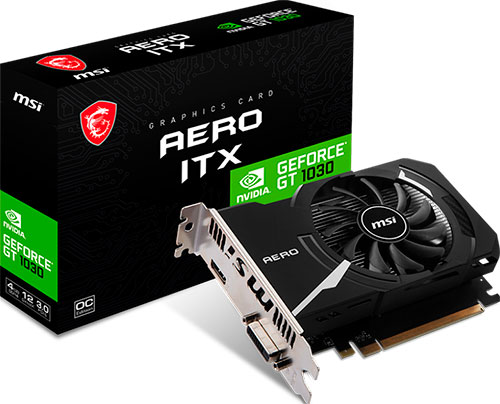 фото Видеокарта msi geforce gt 1030 aero itx 4gd4 oc