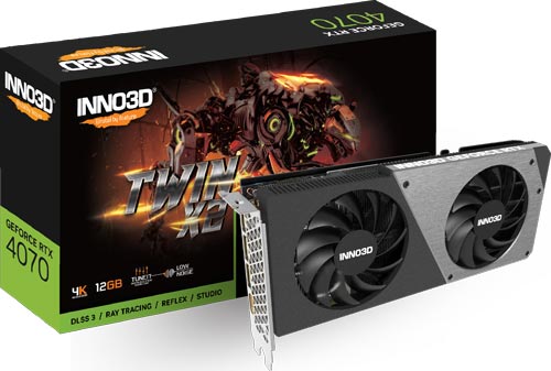 фото Видеокарта inno3d geforce rtx 4070 twin x2 oc 12gb (n40702-126x-185252n)