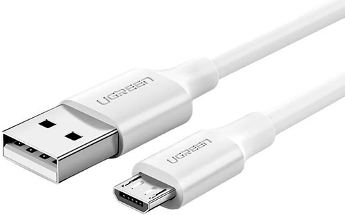 фото Кабель ugreen us289 (60143) usb 2.0 a to micro usb cable nickel plating. длина: 2м. цвет: белый