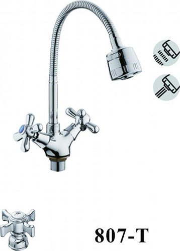 Изображение товара Смеситель для кухни D-Lin с гибким изливом, хромированный