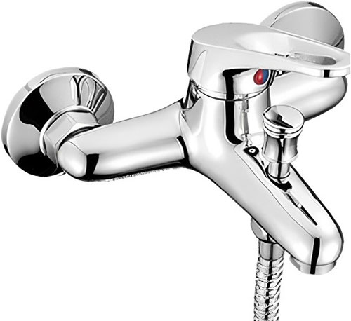Изображение товара Смеситель для ванны D-Lin D130410 хром настенный с душевым гарнитуром