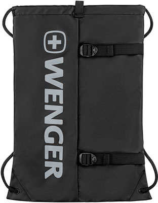 

Рюкзак-мешок Wenger на завязках черный полиэстер 35x1x48 см 12 л 610167
