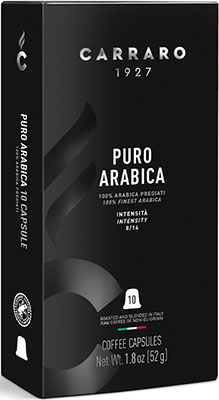 Кофе молотый в капсулах Carraro PURO ARABICA 52 г (система Nespresso) carraro costa rica arabica 100% кофе молотый 250 г