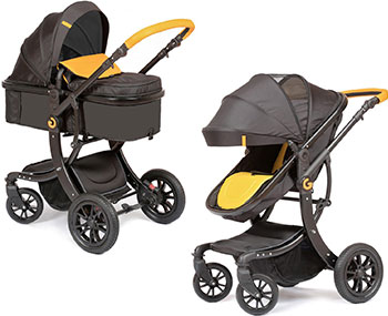 

Коляска Giovanni, 2в1 G-Moov цвет Black/Yellow (Черный/Желтый) GS 9600-76
