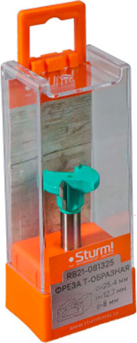 Изображение товара Фреза пазовая Т-образная Sturm! DxHxL, 254x127x477 мм, хв.8 (RB21-081325)