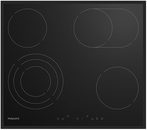 фото Встраиваемая электрическая варочная панель hotpoint hr 6t7 ba s, черный