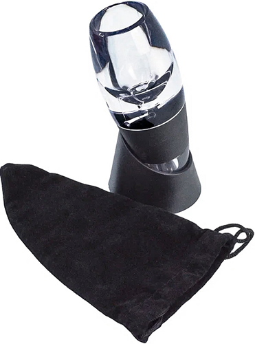 фото Винный аэратор с подставкой kitchen joy wine aerator, светодиодная подcветка, черный (kj-vt01l)