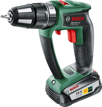 

Дрель-шуруповерт Bosch, PSB 18 Li-2 Ergonomic 06039 B 0300