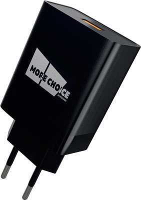 Сетевое ЗУ MoreChoice 1USB 3.0A QC3.0 быстрая зарядка NC52QC (Black)