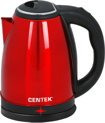 Чайник электрический Centek CT-1068 RED (красный) металл чайник электрический centek ct 1068 металл 2 л 2000 вт пурпурный