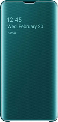 

Чехол (флип-кейс) Samsung, S 10 (G 973) ClearView green EF-ZG 973 CGEGRU