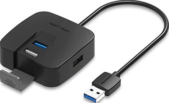 Концентратор Vention OTG USB 2.0/ USB 3.0 на 4 порта Черный - 1м. CHABF концентратор usb 3 0 vcom telecom dh311 3 х usb 3 0 1 х usb 2 0 белый