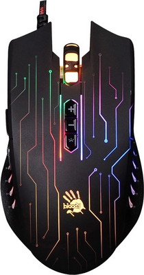 Мышь игровая проводная A4Tech Bloody Q82 черный/рисунок мышь игровая проводная a4tech bloody q82 черный рисунок