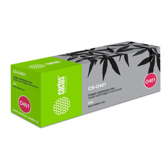 

Картридж лазерный Cactus CS-O401 44992403 черный (1500стр.) для Oki B401/MB441/451