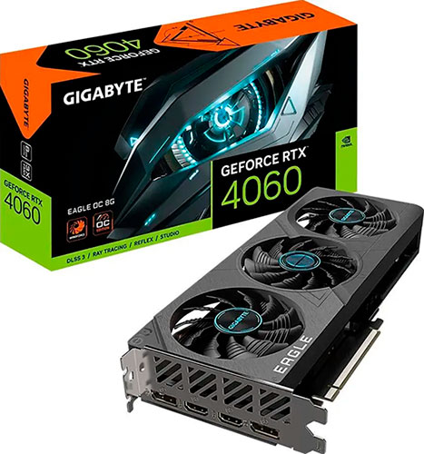 фото Видеокарта gigabyte geforce rtx 4060 eagle oc 8gb (gv-n4060eagle oc-8gd)