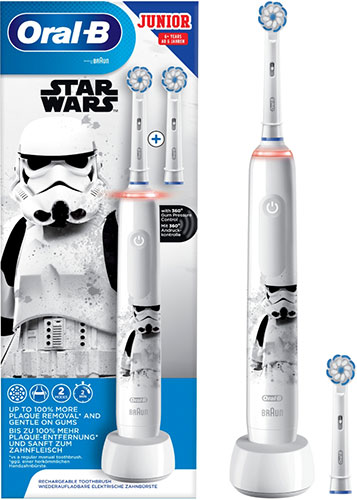 фото Электрическая зубная щетка braun oral-b pro 3 junior sensi star wars (d505.523.2k)