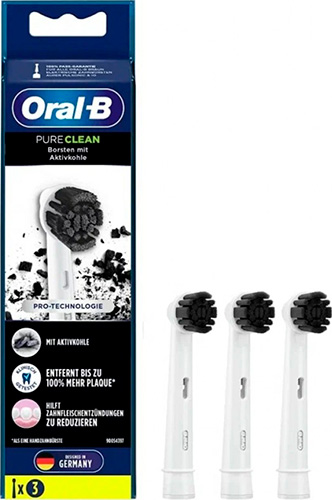 фото Насадка для зубной щетки oral-b pure clean charcoal, 2pc