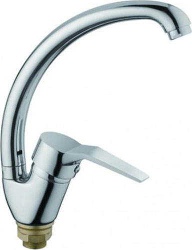 Изображение товара Смеситель для кухни D-Lin хром однорычажный с поворотным изливом Изображение товара Смеситель для кухни D-Lin хром однорычажный с поворотным изливом