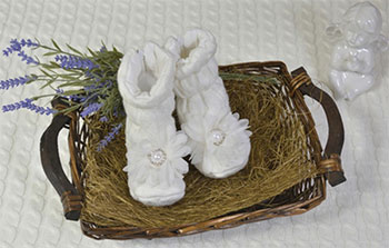 

Пинетки Маргарита, высокие для девочки (Вз.6-9 мес. Белый)