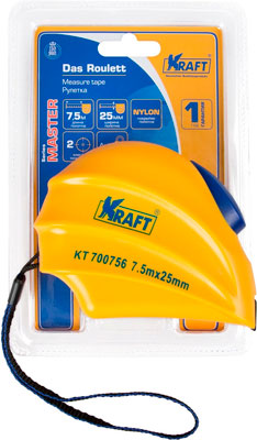 

Рулетка Kraft, 7 5м х 25мм Master KT 700756