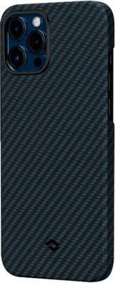 Чеxол (клип-кейс) Pitaka для iPhone 12 PRO Max сине-черный (KI1208PM)