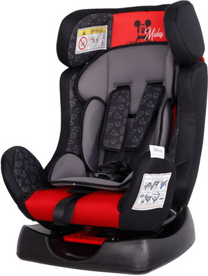 Автокресло Siger серия Disney Диона гр.0плюс/I/II Микки Маус жесты красный KRES2661