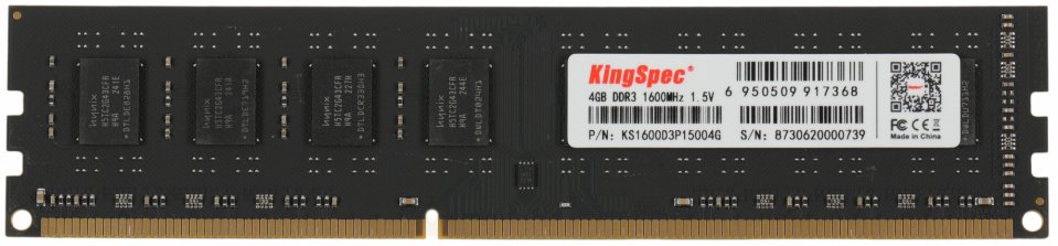 

Оперативная память Kingspec DDR3 4GB 1600MHz (KS1600D3P15004G)