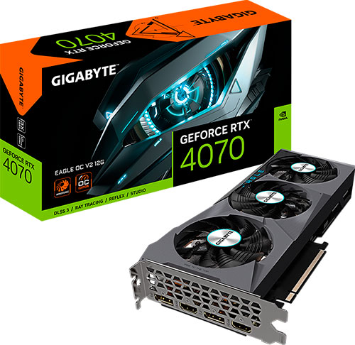 фото Видеокарта gigabyte geforce rtx 4070 eagle ocv2 12gb (gv-n4070eagle ocv2-12gd)