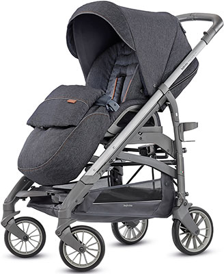 Коляска Inglesina Trilogy на сером шасси VILLAGE DENIM AG 37 K6VLD