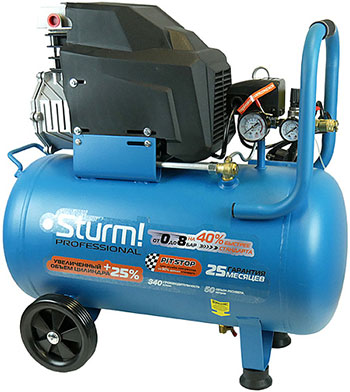 Воздушный компрессор Sturm! AC93150P 2000 Вт 50л 340л/мин 8бар 2850об/мин Professional