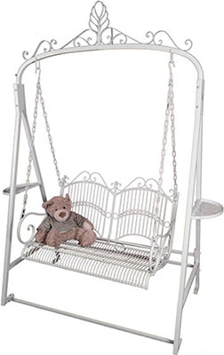 

Качели садовые HOME DECORATION, 1276 225х182х90 см металл (белый)