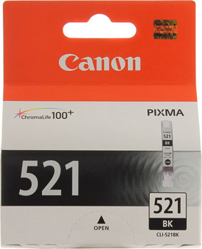 

Картридж Canon, CLI-521 BK 2933 B 004 Чёрный
