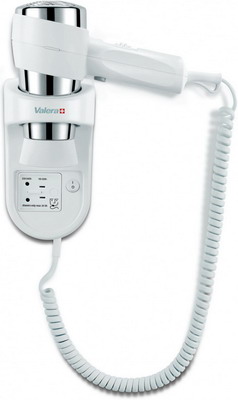 Настенный фен с держателем и розеткой для электробритвы Valera Action 1600 Shaver White 542.06/032.05