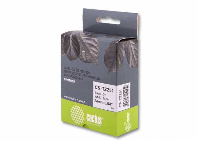 

Картридж ленточный Cactus CS-TZ251 TZe-251 черный для Brother 1010/1280/1280VP/2700VP