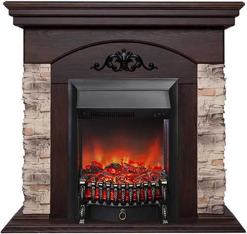 фото Каминокомплект realflame rockwood std nt-f316 + fobos lux bl