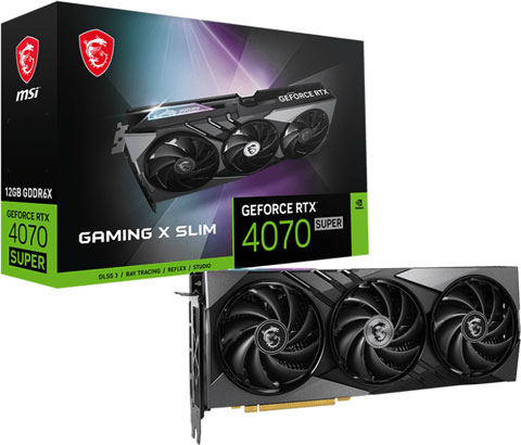 фото Видеокарта msi geforce rtx 4070 super 12g gaming x slim 12gb