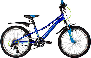 Велосипед Novatrack 20'' VALIANT сталь синий 6-скор TY21/TS38/SG-6SI V-brake 20SH6V.VALIANT.BL22