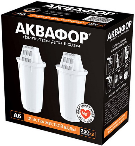 Изображение товара Комплект сменных фильтрующих модулей Аквафор А6 2 шт для кувшинов