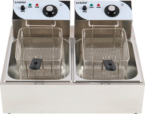 Изображение товара Виэтто VA-EF062 Электрическая фритюрница с двумя ваннами 10л нержавейка