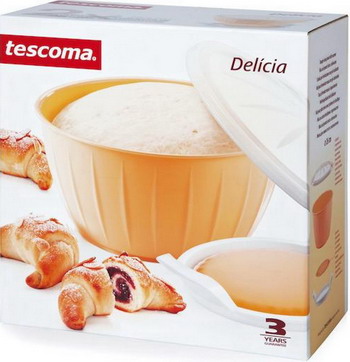 Миска для замеса теста с нагревателем tescoma delicia