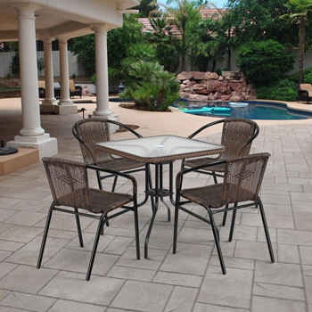 

Комплект мебели Афина, Асоль-3 орех TLH-037 BR2/070 SR-70х70 R-05 Brown 4Pcs