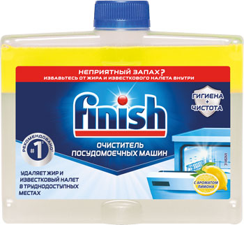 Средство чистящее FINISH д/пмм 3077805 250 мл с ароматом лимона средство обезжиривающее д стиральных и пмм topperr 50 г