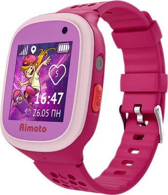 Детские умные часы Кнопка жизни Aimoto Start 2 (9900201) розовый aimoto start 2 детские умные часы с gps розовые
