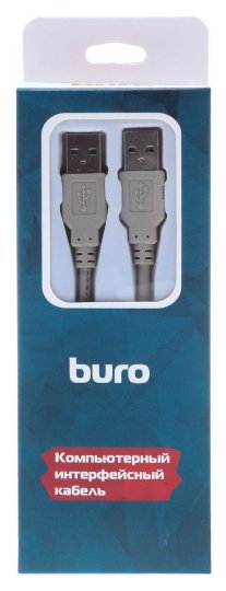 

Кабель Buro BHP RET USB_AM18 USB A(m) USB A(m) 1.8м серый блистер