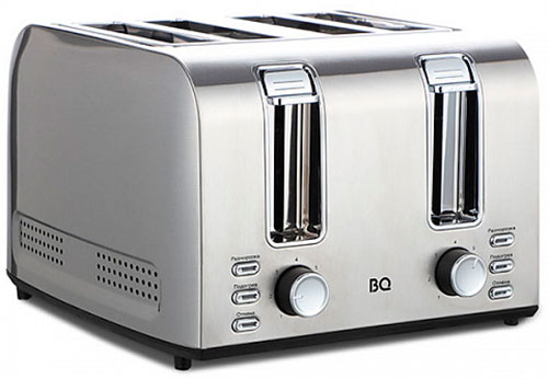 Изображение товара Тостер BQ T2001, cтальной/черный