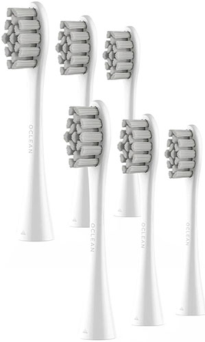 фото Комплект насадок для электрической зубной щетки oclean p1s12 w06, 6 шт, белый, для чувствительных десен (6970810552263)