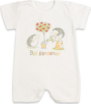 Песочник Idea Kids Ежики в саду с коротким рукавом 100% хлопок кулиска Рт.68 Экрю Песочник Idea Kids Ежики в саду с коротким рукавом 100% хлопок кулиска Рт.68 Экрю