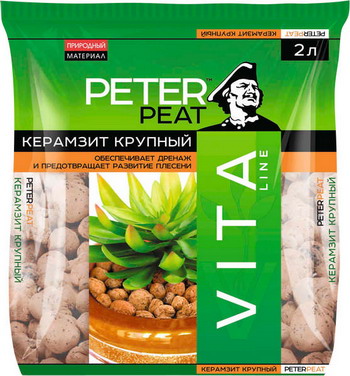 

Керамзит PETER PEAT, VITA фракция 10-20 2л