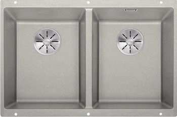 

Кухонная мойка Blanco SUBLINE 350/350-U SILGRANIT жемчужный с отв.арм. InFino 523577