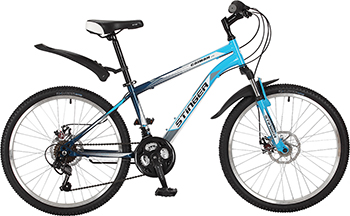 

Велосипед Stinger, 24'' Caiman D 12 5'' синий 24 SHD.CAIMD.12 BL7